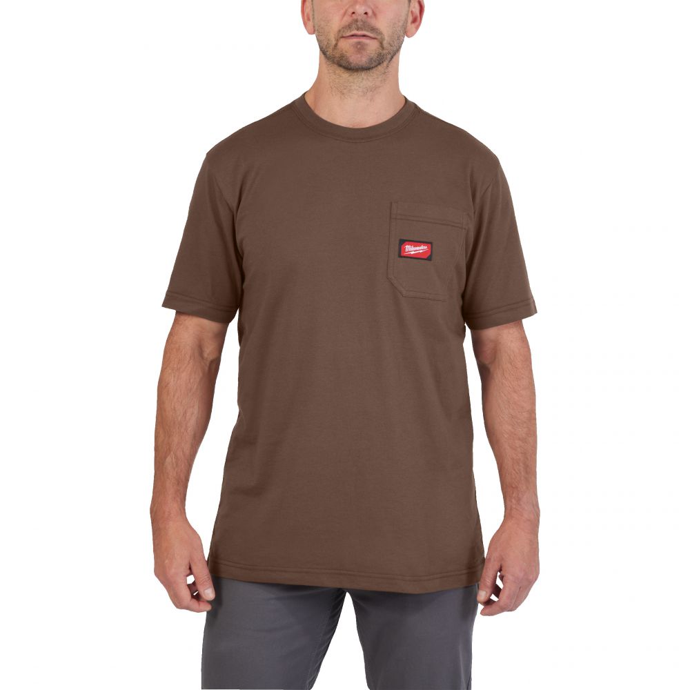 Arbeits-T-Shirt braun mit UV-Schutz 